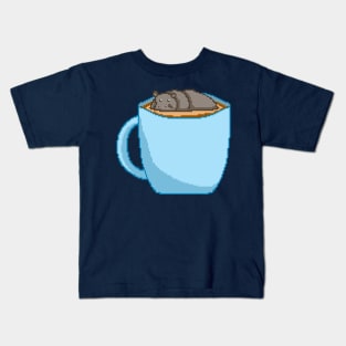 Hippo in a cup of coffee Kids T-Shirt